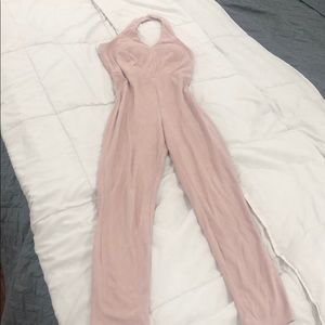 Pink Suede body suite